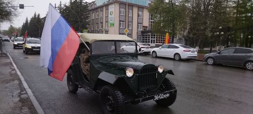 Лениногорскида Җиңүнең 79 еллыгы уңаеннан узган автойөрештә махсус хәрби операция хәрбиләре дә катнашты (+фотолар)